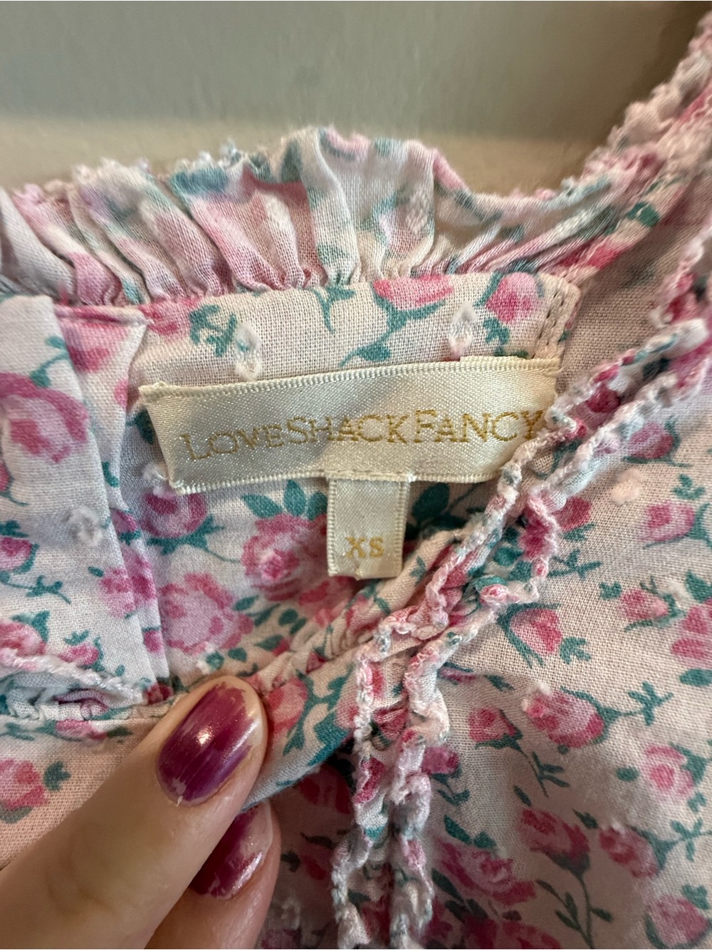 LoveShackFancy Pink Mini Dress Stanton | EUC | Size XS - Picture 5 of 13